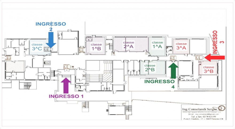 Planimetria con dislocazione degli ingressi