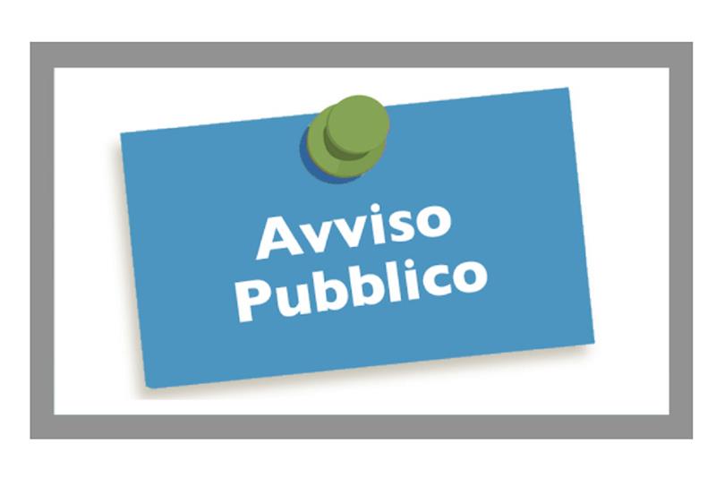 Cartello: "Avviso pubblico".