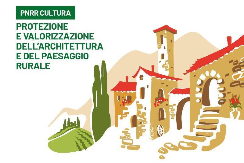 Disegno generico che riproduce architetture rurali.