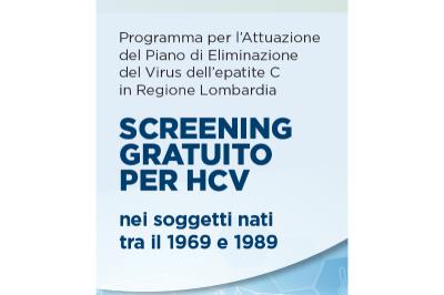 Scittas grafica: "Screening gratuit per HCV".