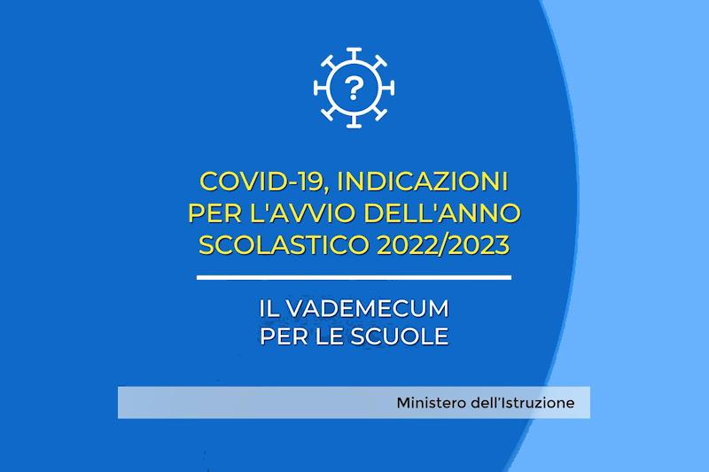 Titolo grafico: "Indicazioni per l'avvio dell'anno scolastico 2022/2023".
