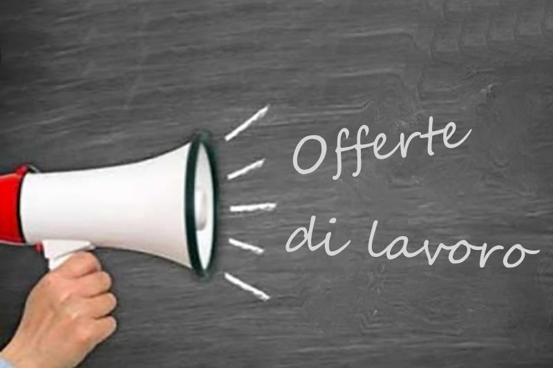 Megafono annuncia "Offerte di lavoro".