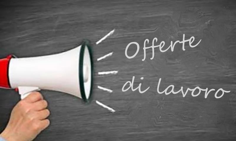 Megafono annuncia "Offerte di lavoro".